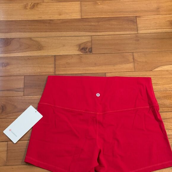 Women Lululemon Align High-Rise Short 4" Dark Red Size 14 Running Athleisure - Picture 5 of 8